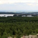 Fahrt mit der Weißeritztalbahn Altenberg: Panorama vom Kahleberg