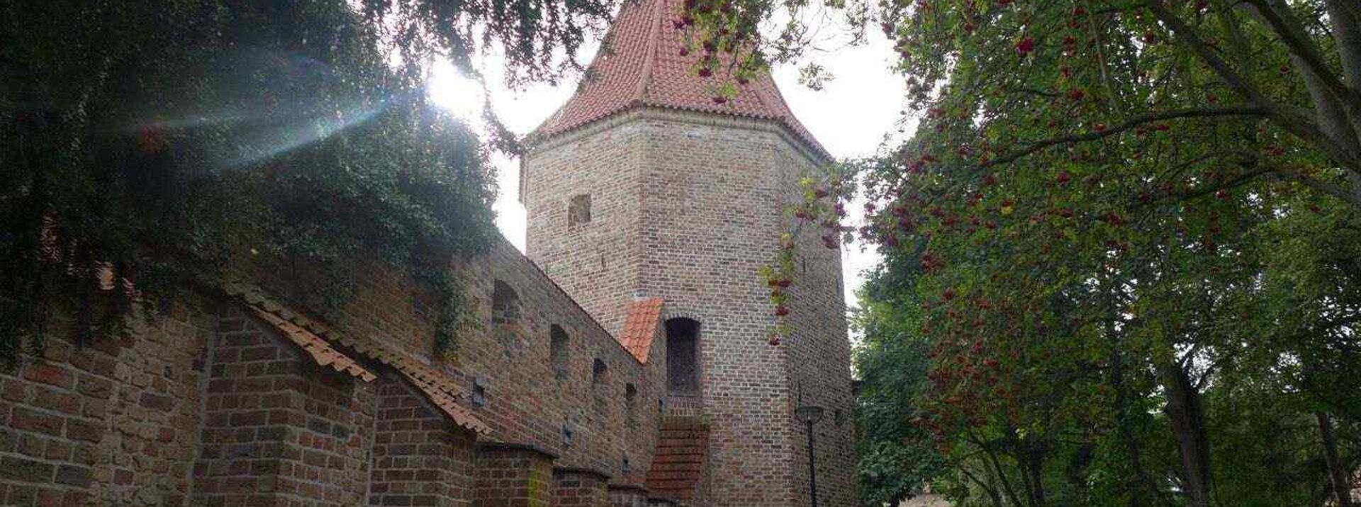 Stadtführungen, Stadtrundfahrten und Hafenrundfahrt Rostock: Rostock Alte Stadtmauer, Quelle: Reisebüro kugeleis reisen
