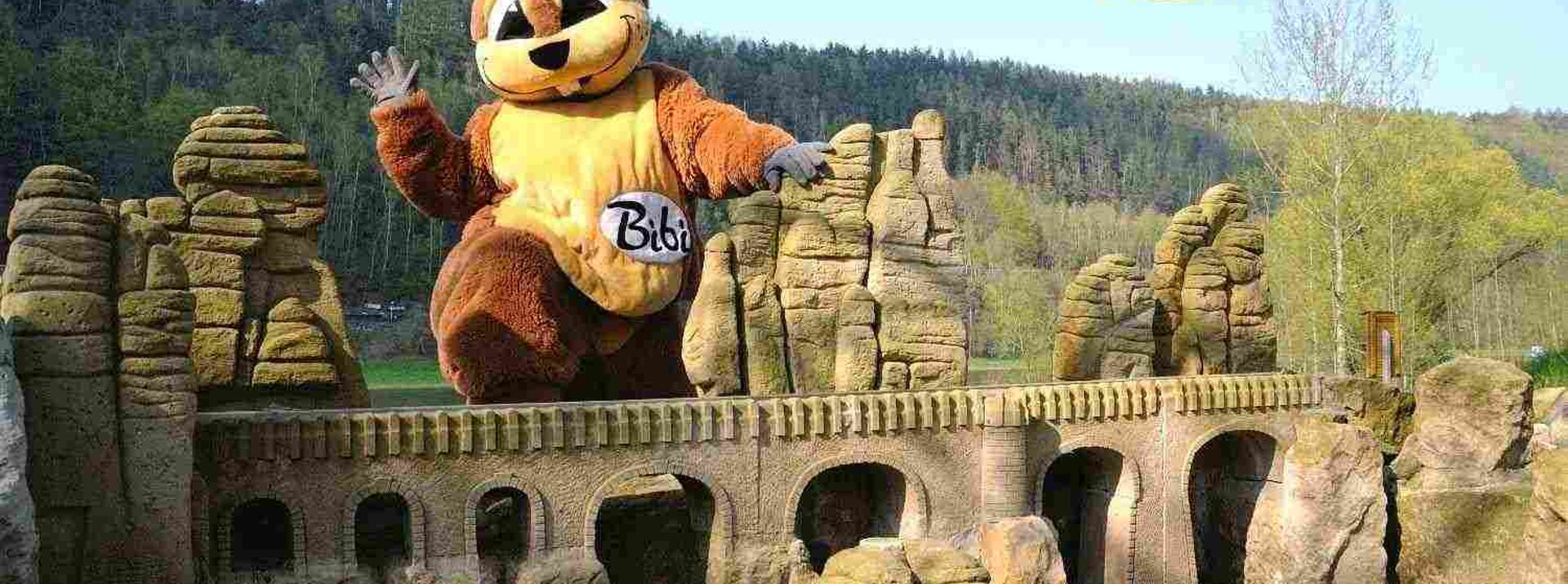 Elbe Freizeitland Königstein: Biber mit Bastei, Quelle: Elbe Freizeitland