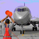 Führungen Flughafen Dresden: Flugzeug auf dem Flughafen Dresden